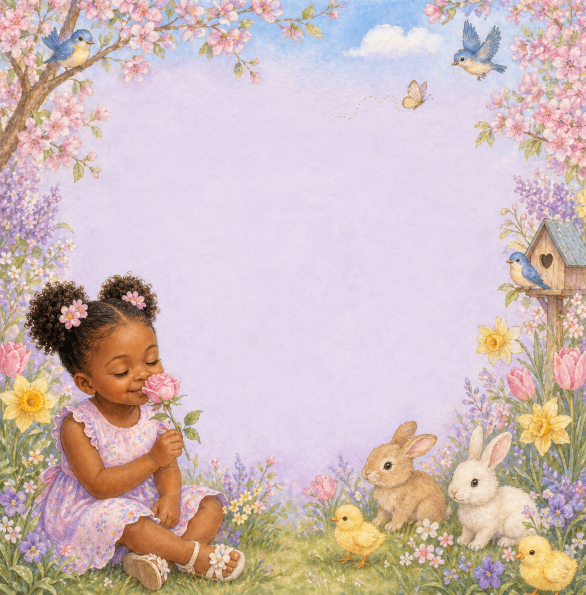 Spring illustrated song page