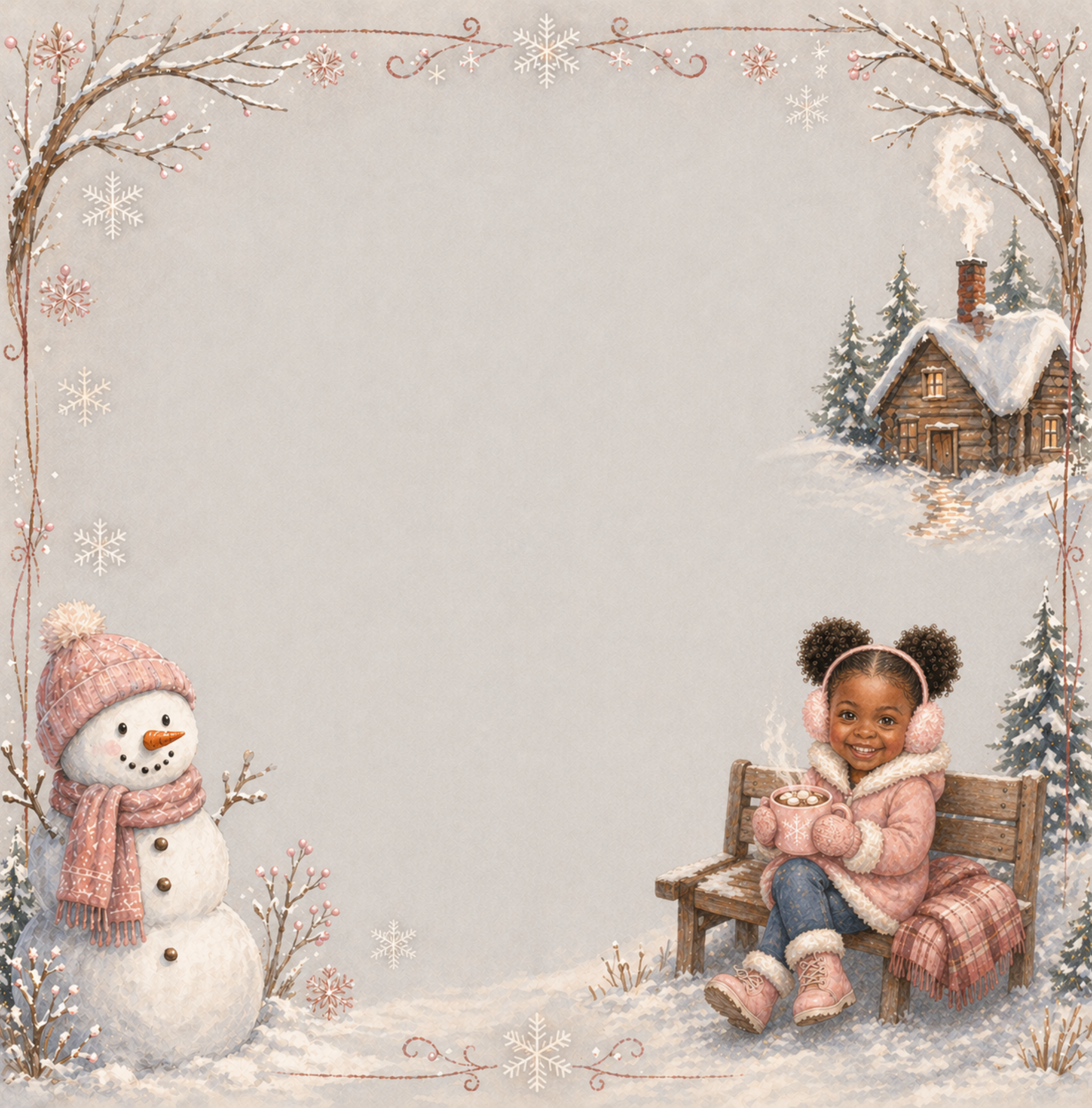 Winter illustrated song page
